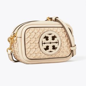 TORY BIRCH PERRY BOMBÉ STRAW WOVEN MINI BAG NWT